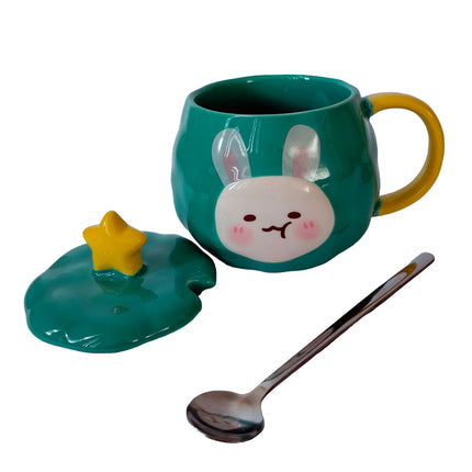 Taza conejo verde Kawaii Focus Ceramics