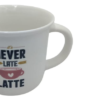 Taza para café "It's never late love Latte" Haus